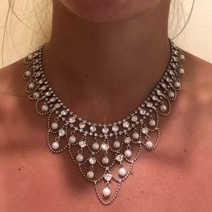 Pearl and crystal necklace